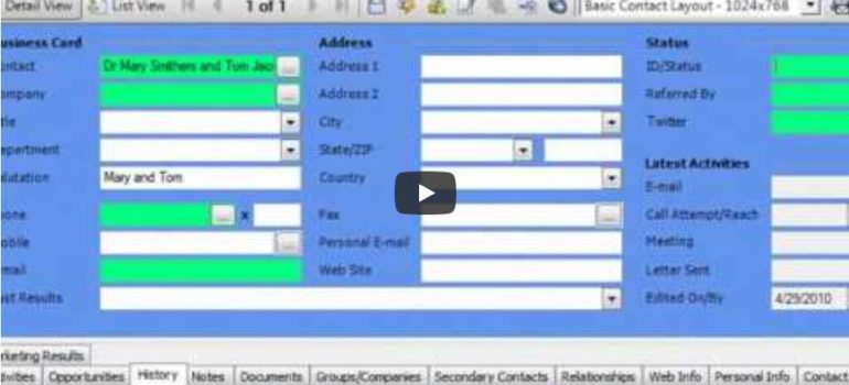 Adding Contacts to a Group and Keeping a history