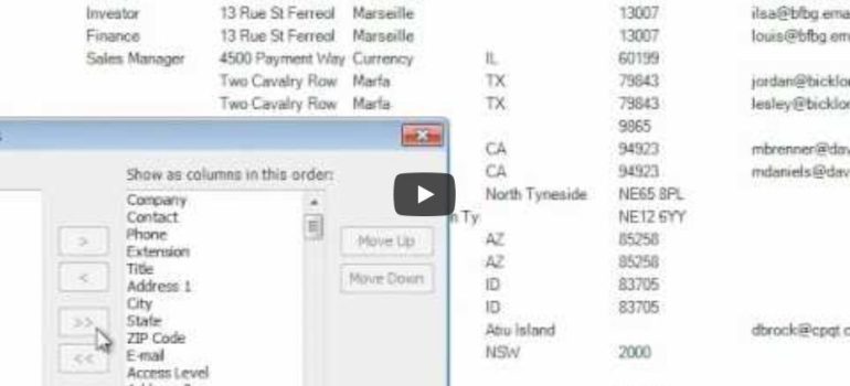 Customizing the Contact List and Exporting to Excel