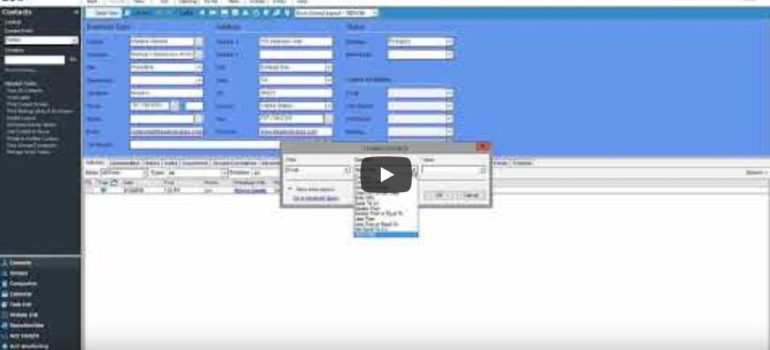 Explorering the Lookup Menu in ACT CRM