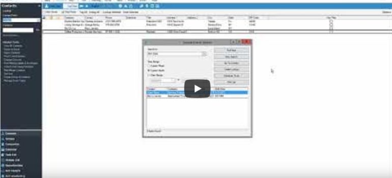 Finding Contacts with Annual Events